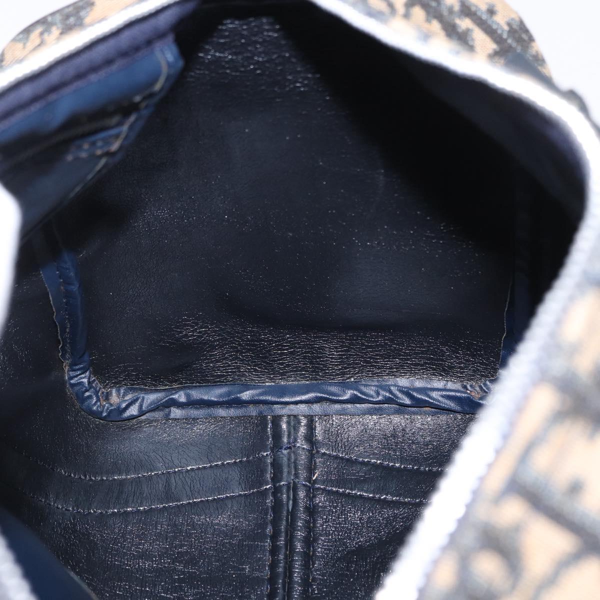 Trotter Canvas Boston Bag Navy Silver