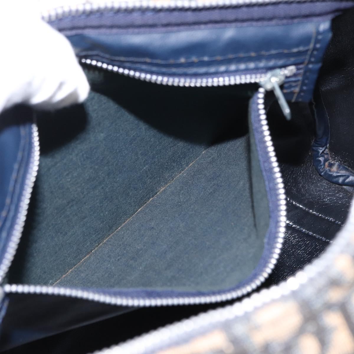 Trotter Canvas Boston Bag Navy Silver