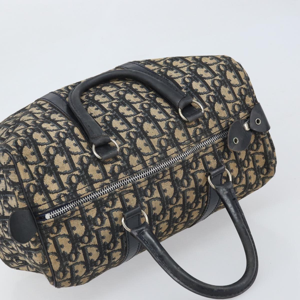 Trotter Canvas Hand Bag Navy Silver