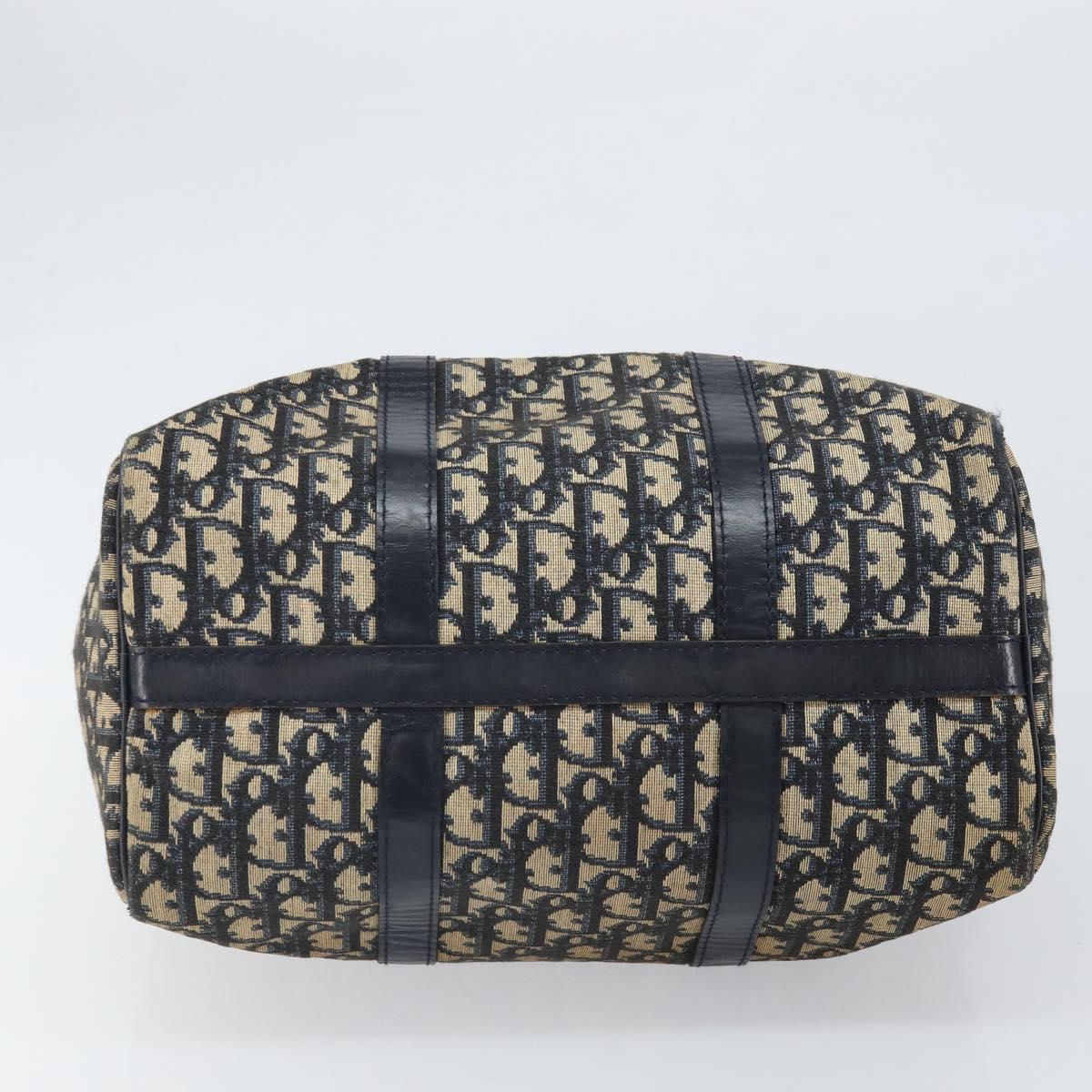 Trotter Canvas Hand Bag Navy Silver