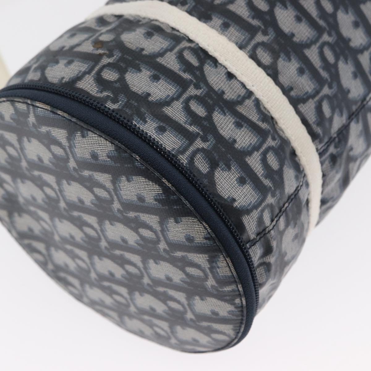 Trotter Canvas Hand Bag Navy Silver