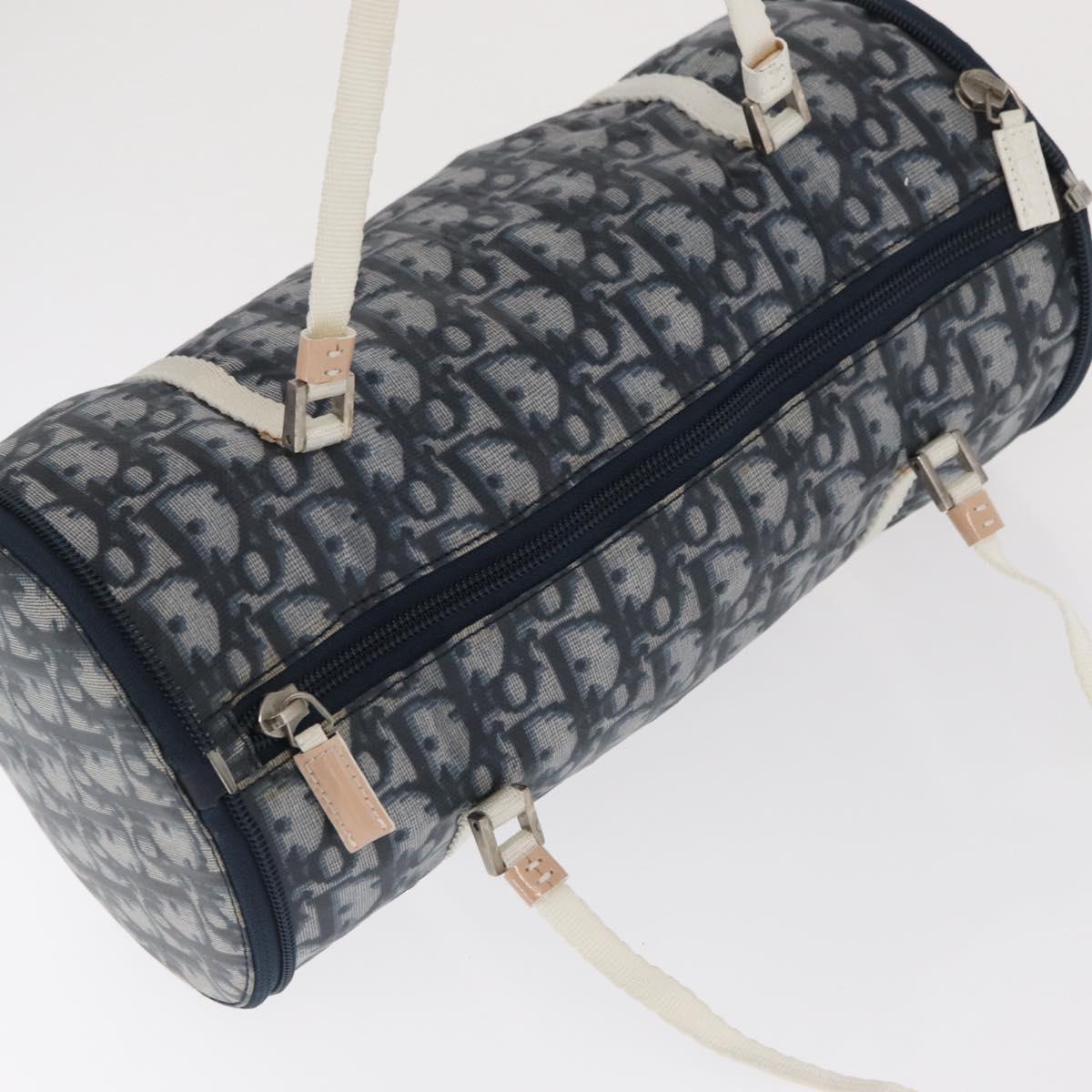 Trotter Canvas Hand Bag Navy Silver