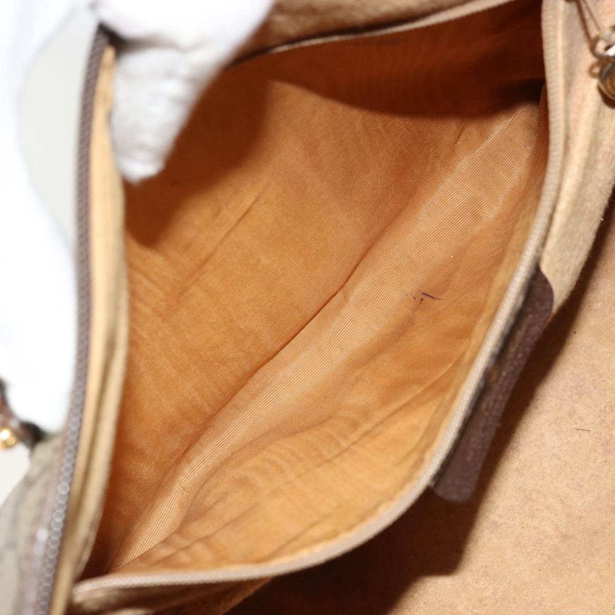 GG Supreme Web Sherry Line Hand Bag PVC Beige Gold
