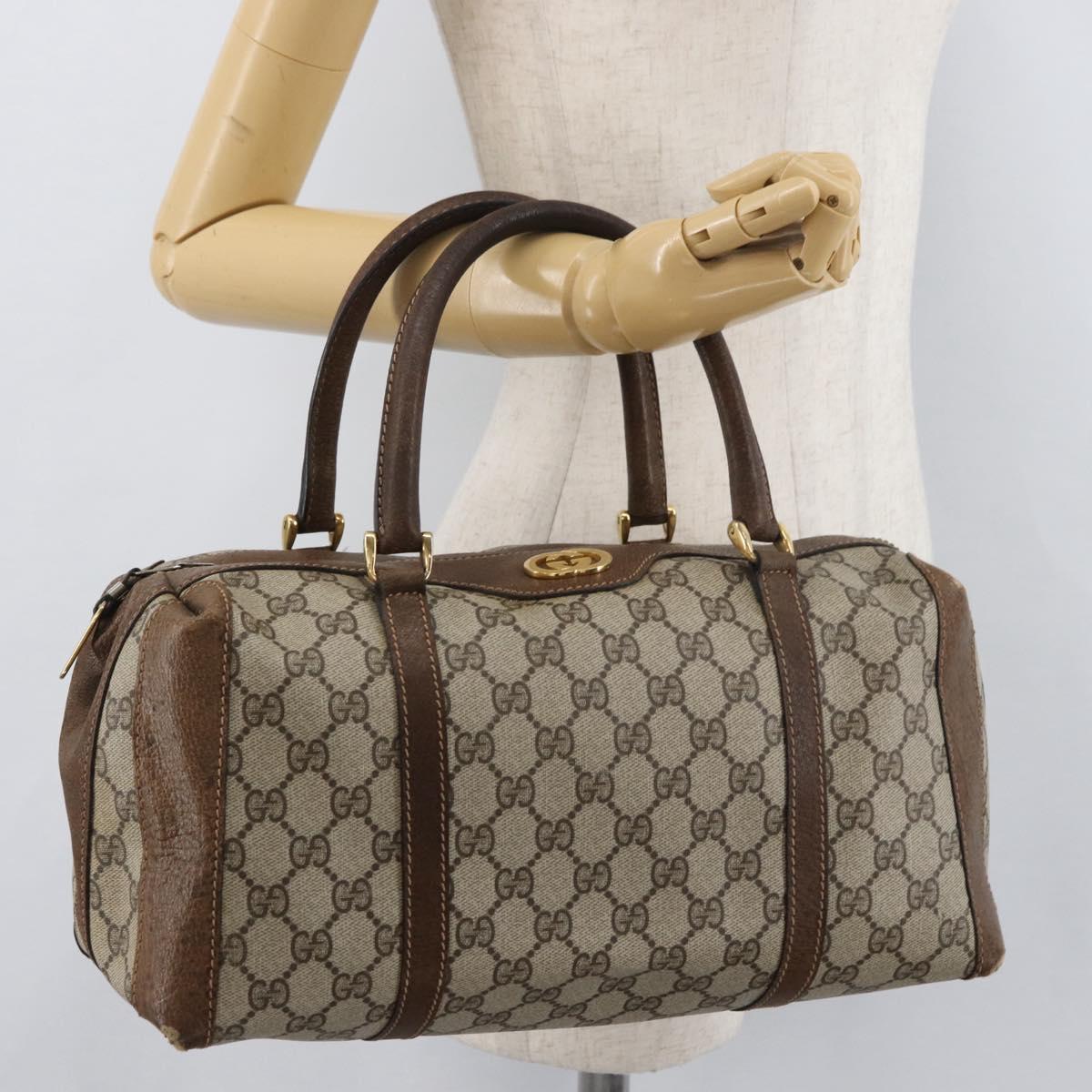 GG Supreme Boston Bag PVC Beige Gold