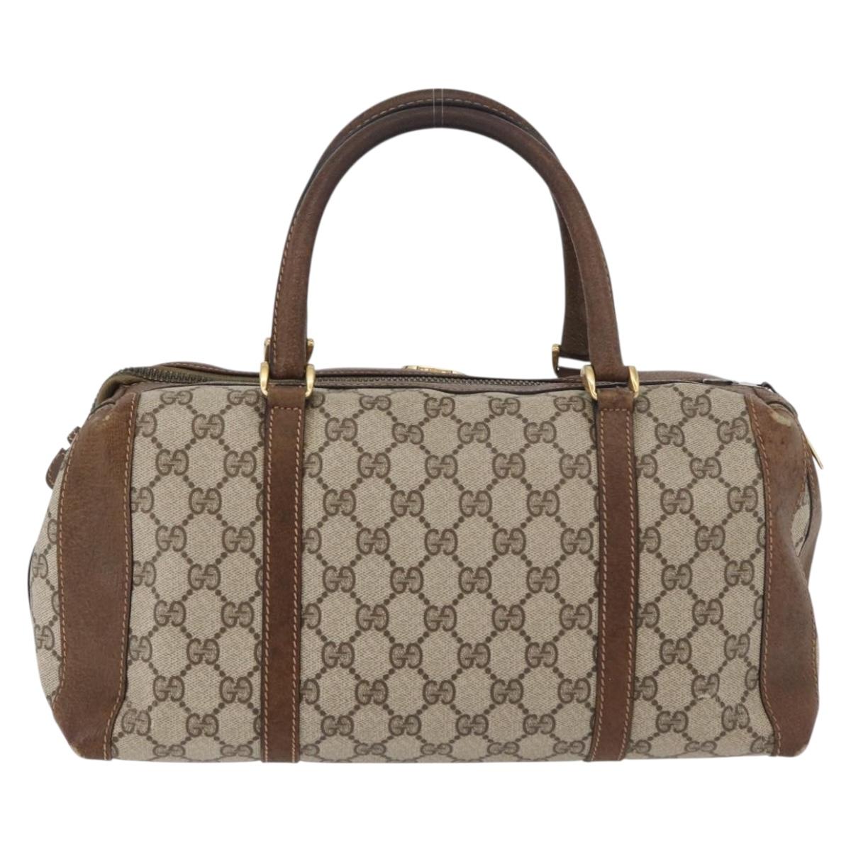 GG Supreme Boston Bag PVC Beige Gold
