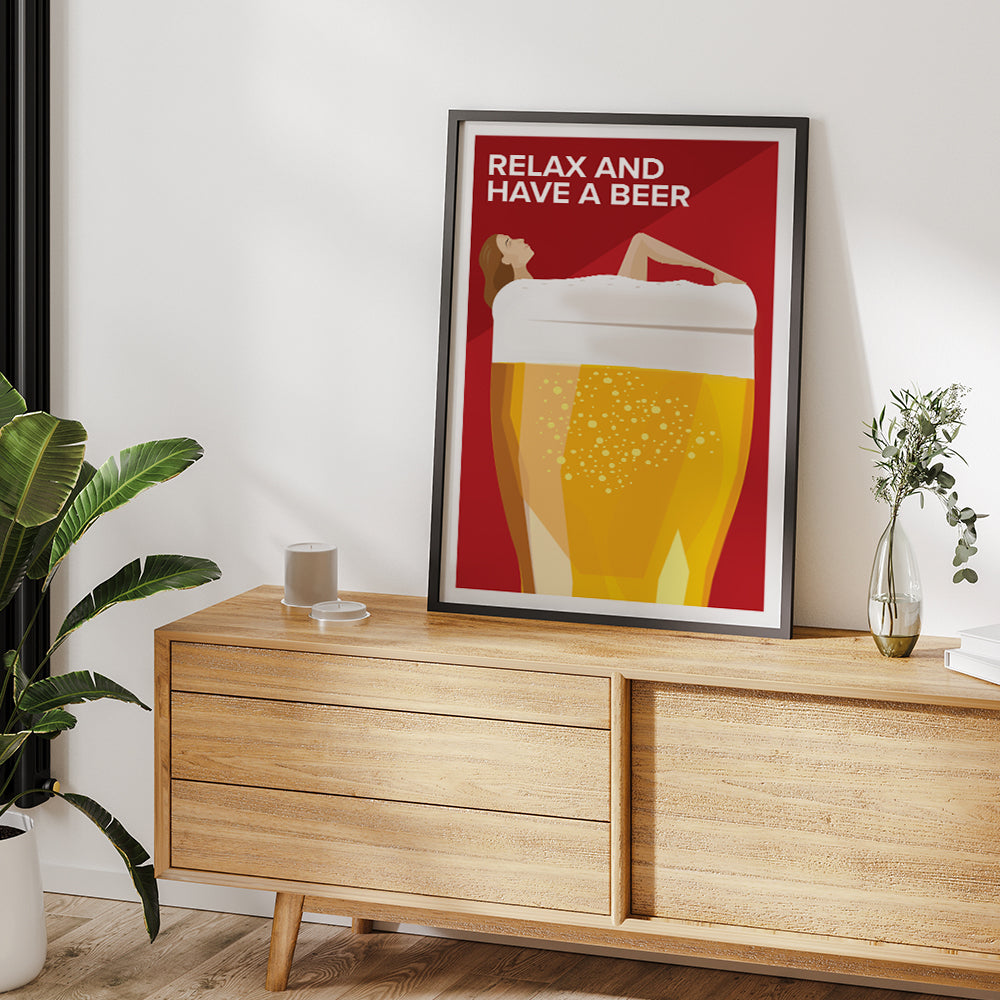 Handla Arksel Relax and have a beer Poster online | Smidigt och enkelt på nätet - Merchsweden |