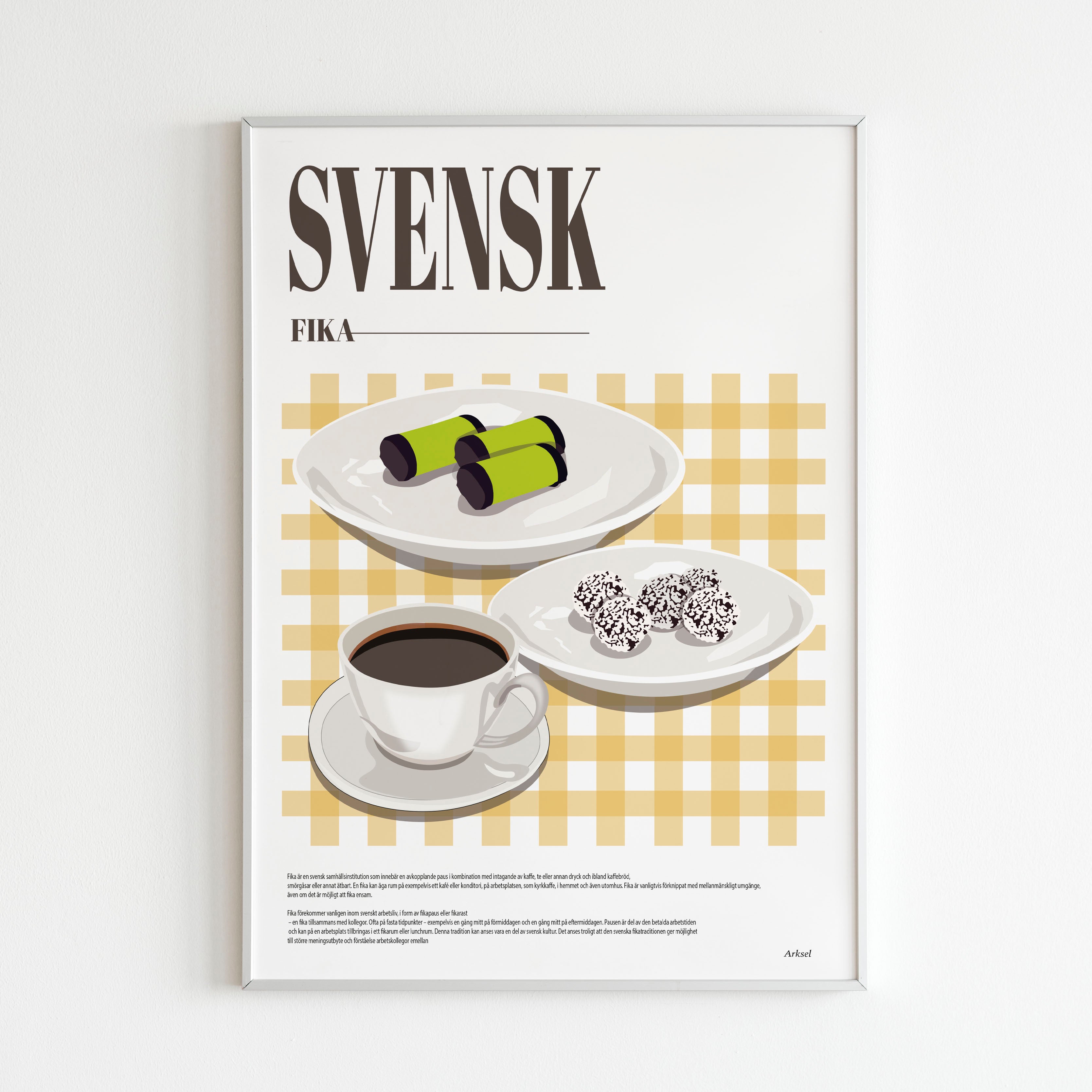 Handla Arksel Svensk Fika Poster online | Smidigt och enkelt på nätet - Merchsweden |