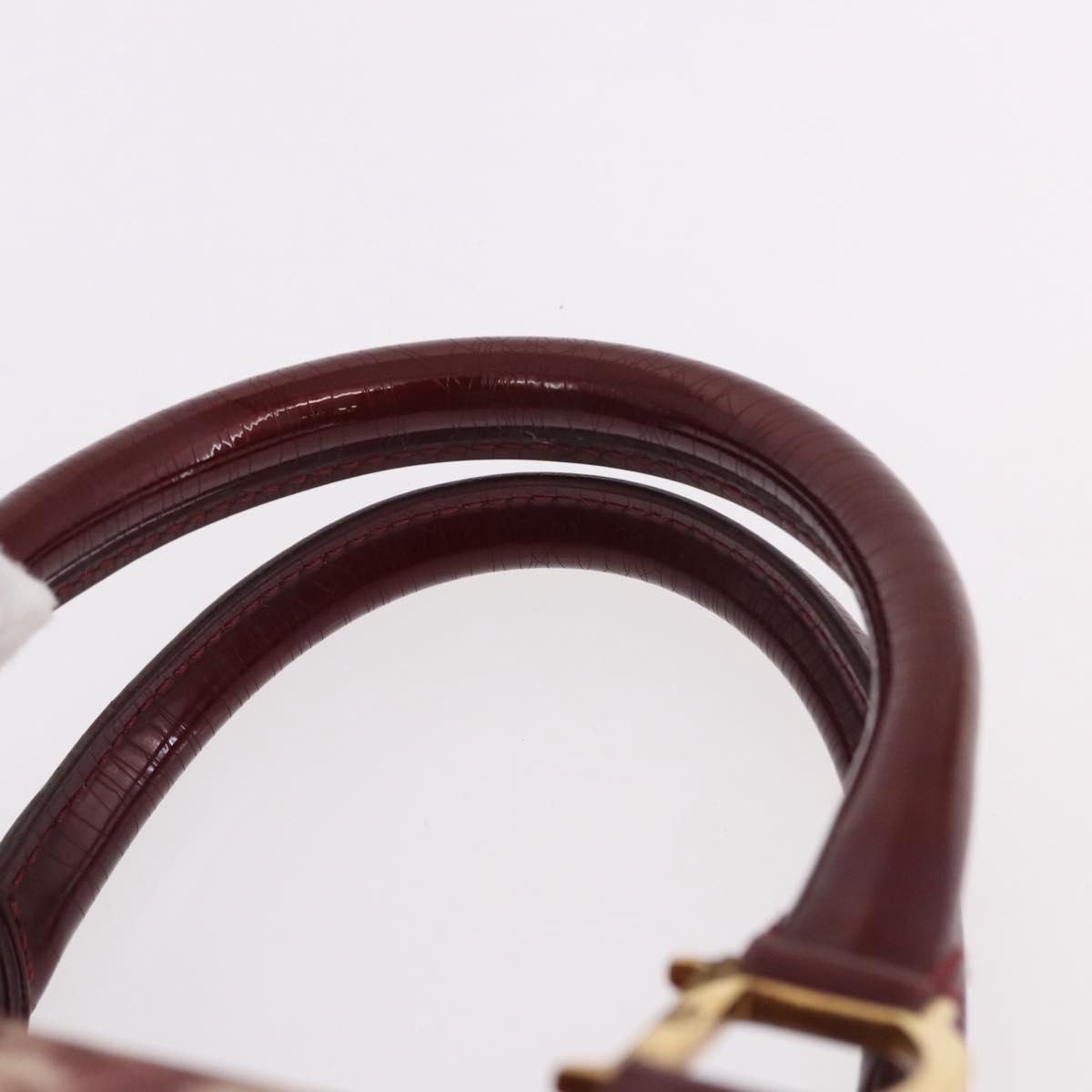 Trotter Canvas Hand Bag PVC Red Gold