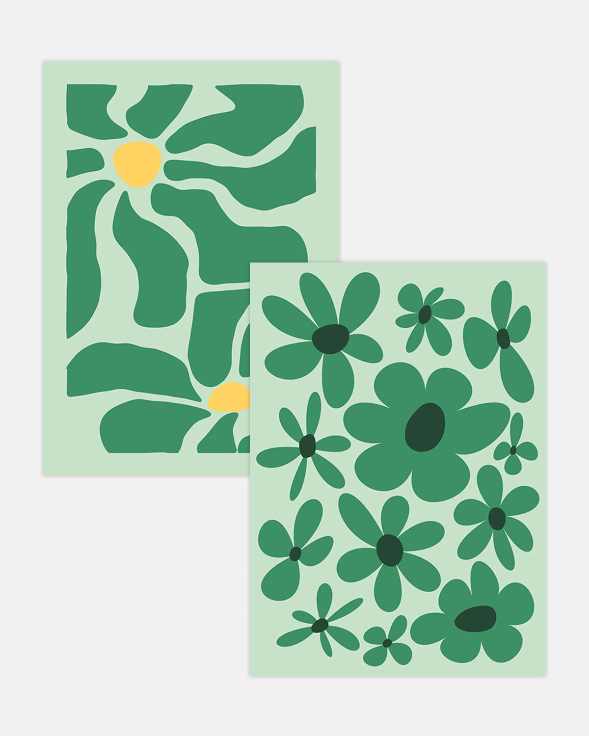 "Green Flowers" Poster Bundle