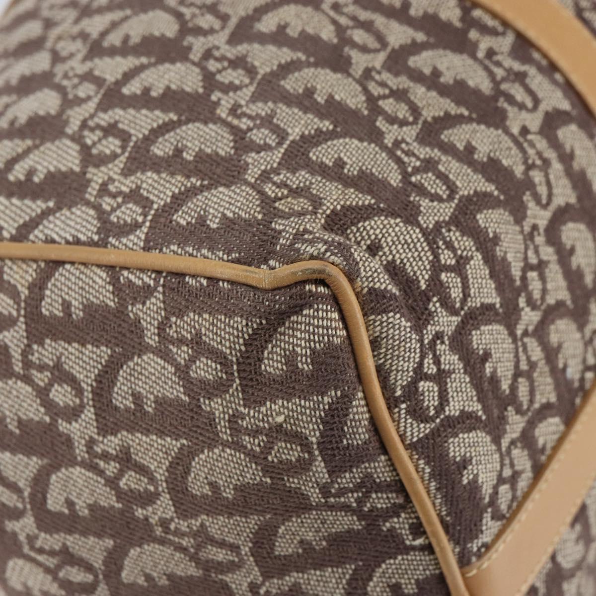 Trotter Canvas Boston Bag Brown Gold