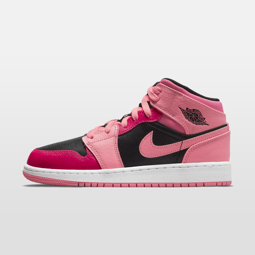 Nike Jordan 1 "Coral Chalk Pink" Mid (GS) | Trendiga sneakers - Snabb leveranstid | Merchsweden | Jordan 1