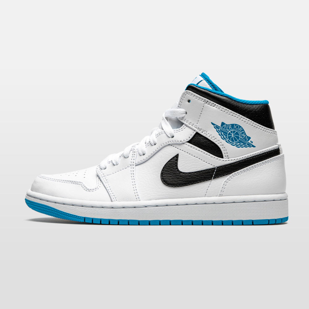 Nike Jordan 1 "Laser Blue" Mid | Trendiga sneakers - Snabb leveranstid | Merchsweden | Jordan 1