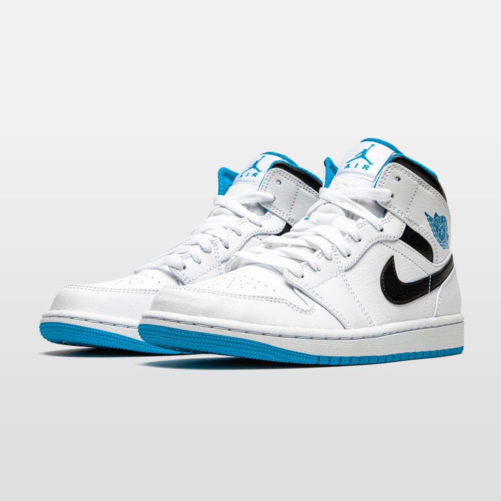 Nike Jordan 1 "Laser Blue" Mid | Trendiga sneakers - Snabb leveranstid | Merchsweden | Jordan 1