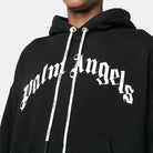 Palm Angels Curved logo-print hoodie - Hoodie | Trendiga kläder & skor - Merchsweden |