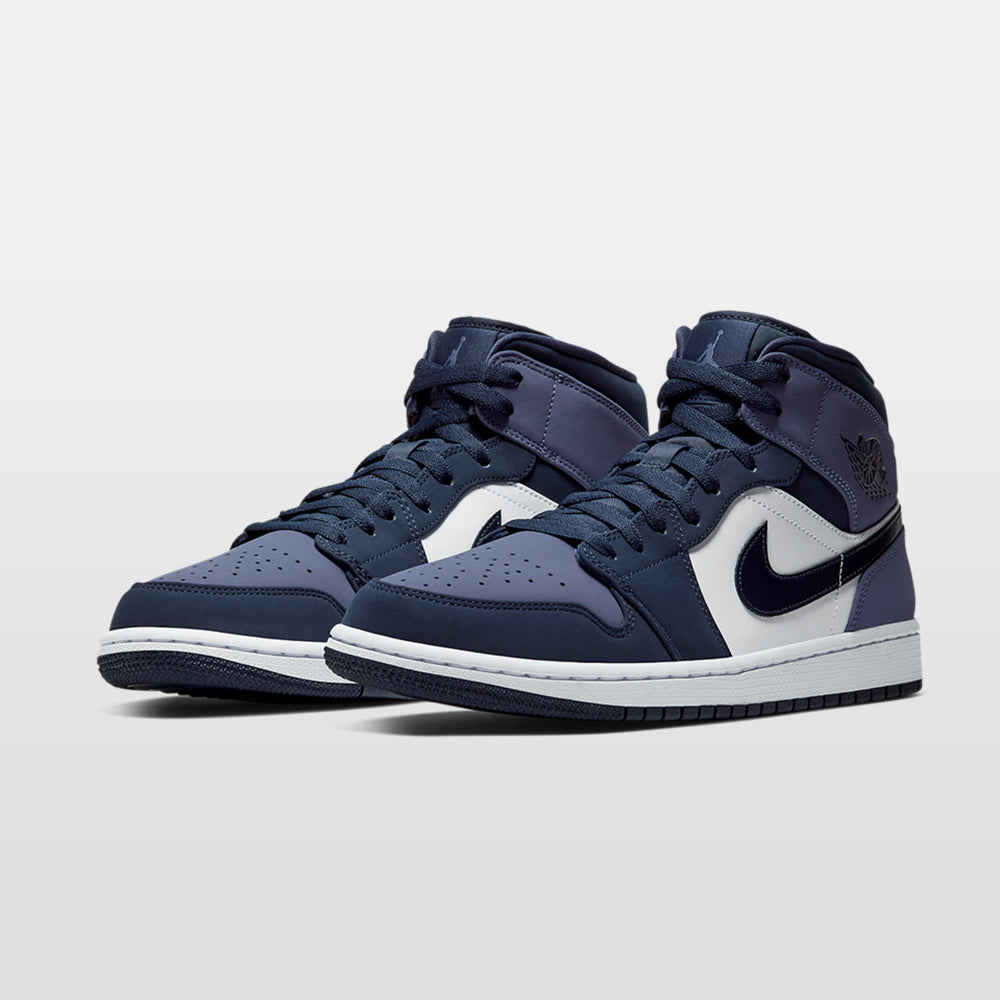 Nike Jordan 1 "Obsidian Sanded Purple" Mid | Trendiga sneakers - Snabb leveranstid | Merchsweden | Jordan 1