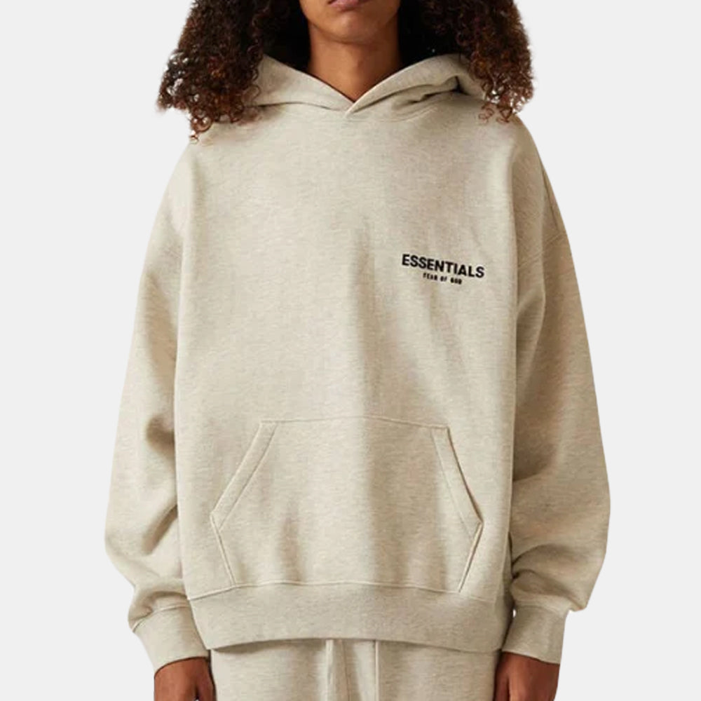 Fear of god essentials newest ss22 light oatmeal hoodie