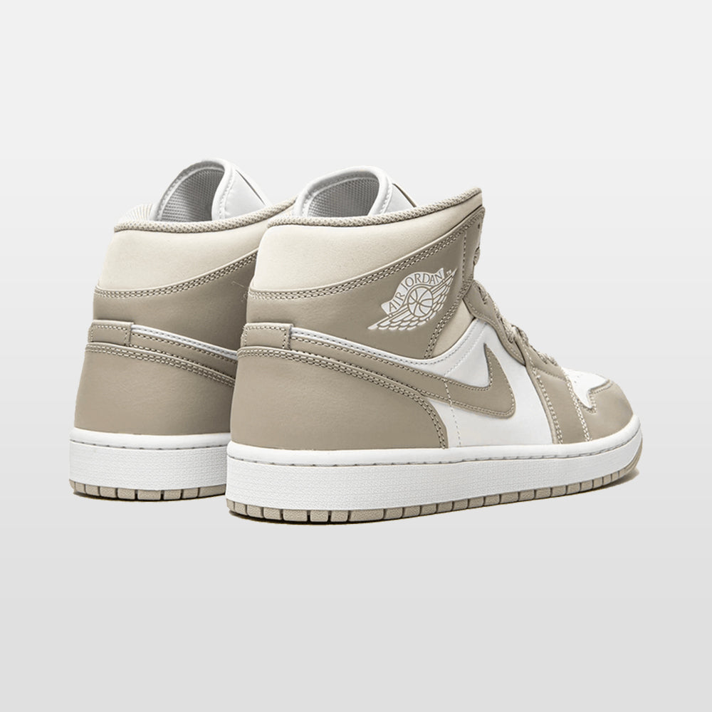 Nike Air Jordan 1 Mid Linen College Grey 554724-082 Men's