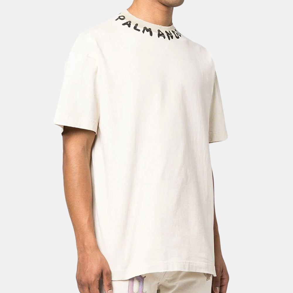 Palm Angels Neck logo tee - T-shirt | Trendiga kläder & skor - Merchsweden |