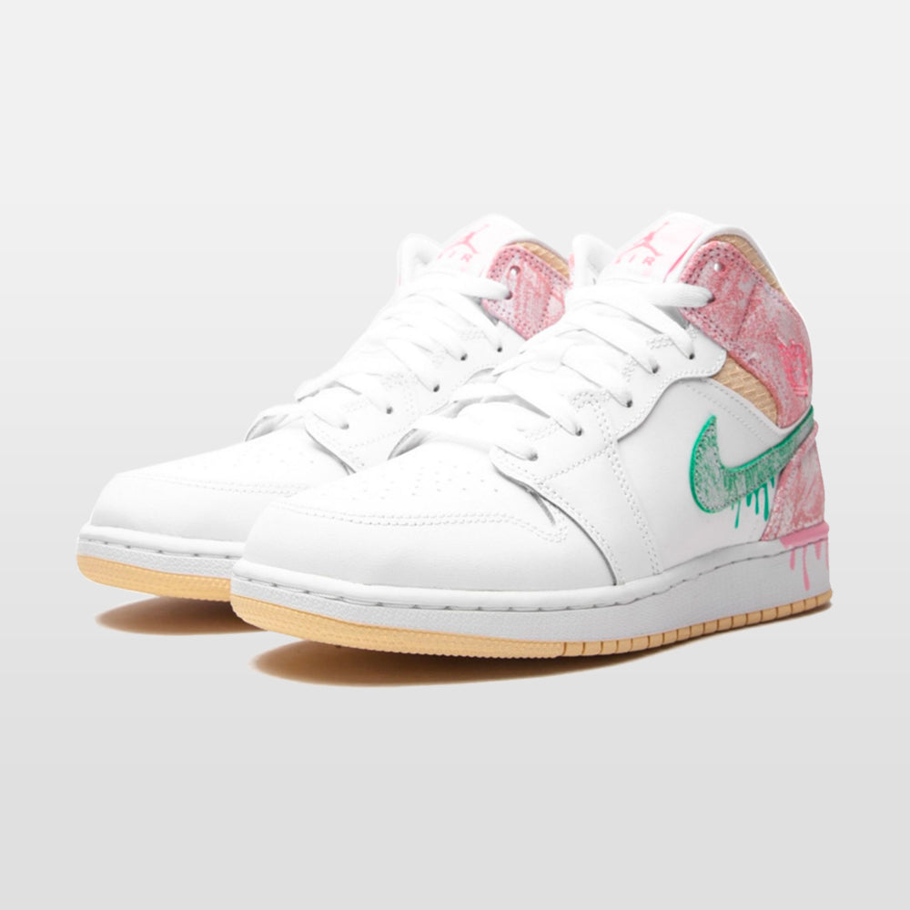 Nike Jordan 1 "Paint Drip" Mid | Trendiga sneakers - Snabb leveranstid | Merchsweden | Jordan 1