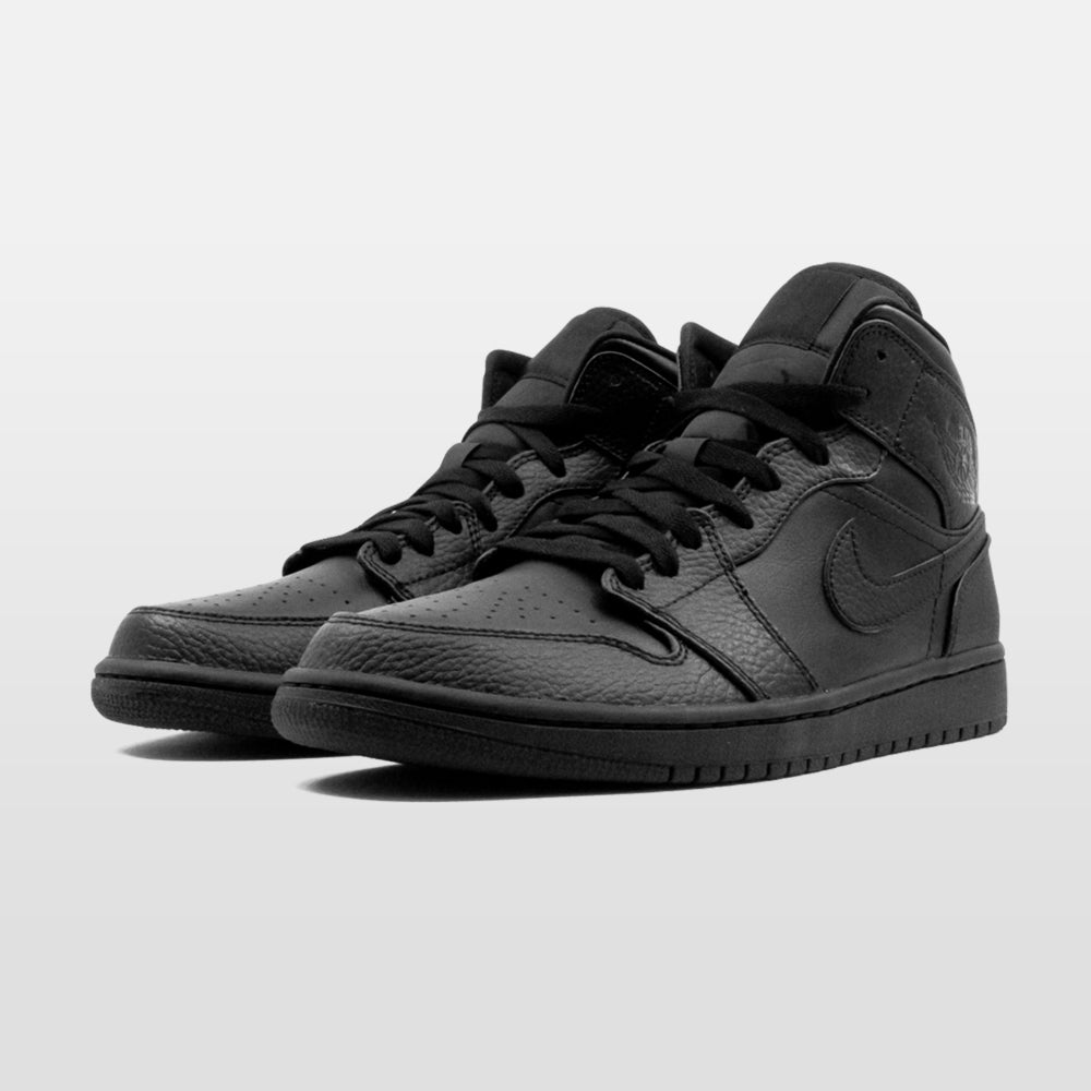 Nike Jordan 1 "Triple Black" Mid | Trendiga sneakers - Snabb leveranstid | Merchsweden | Jordan 1